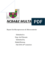 Ncba&E Multan: Report On Microprocessor & Microcontroler