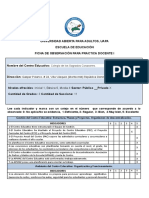 Ficha Estandarizada de Observacion Practica Docente I