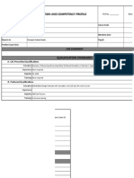 Position and Competency Profile: PCP No. - Revision Code: 00