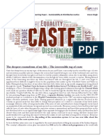 The Deepest Conundrum of My Life - The Irreversible Tag of Caste