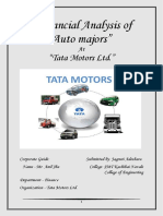 "Financial Analysis of Auto Majors": "Tata Motors LTD."