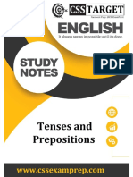 English Grammar (Tenses and Prepositions)