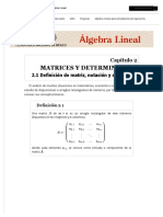 2 1 Definicion de Matriz Notacion y Orde PDF