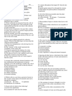 Name: - Yr: - Final Exam in Plant Physiology (2019) I. Choose The Letter of The BEST Answer - Write The Letter in The Space Before The Number