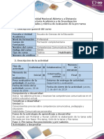 Guía de Actividades y Rúbrica de Evaluación - Pre-Tarea - Reconocimiento y Pre-Saberes