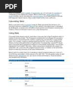 What Is 'Beta': Volatility Systematic Risk Portfolio Capital Asset Pricing Model Expected Return