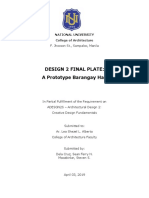 Design 2 Final Plate: A Prototype Barangay Hall: National University College of Architecture