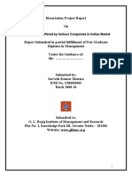 Comparitive Study Between Various Mutual Funds Offer by Companies in Indian Market