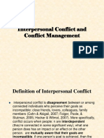 Interpersonal Conflict and Conflict Management