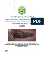 Class 9 by Immamia Sunday School PDF