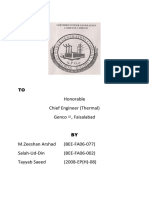 Honorable Chief Engineer (Thermal) Genco, Faisalabad