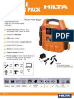 Hilta Portable Booster Pack Spec Sheet