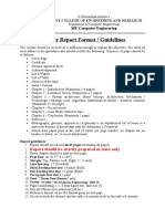 Seminar Report Format / Guidelines: ME Computer Engineering