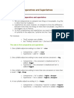 Comparatives and Superlatives