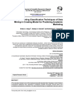 Implementing Classification Techniques of Data Mining in Creating Model For Predicting Academic Marketing