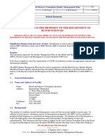 Blood and Marrow Transplant Quality Management Plan