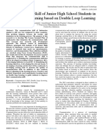 Communication Skill of Junior High School Students in Mathematics Learning Based On Double Loop Learning