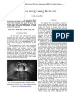 Wireless Energy Using Tesla Coil 