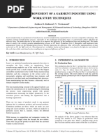 Efficiency Improvement of A Garment Industry Using Work Study Techniques