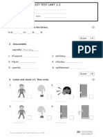 Ileusco Isntitute 1St Test Unit 1-2: Monday