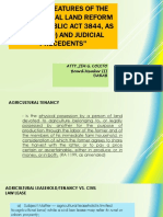 2019-Revision - New Salient Points On Republic Act 3844, As Amended and Judicial Precedents