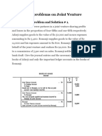 Accounting Problems On Joint Venture Accounts