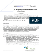 A Review Paper On AES and DES Cryptographic Algorithms