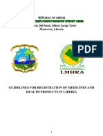 Guidelines For Registration of Medicines and Health Products in Liberia