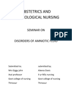 Ob Seminar Amniotic Fluid-1