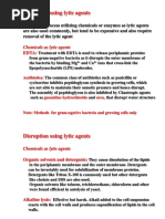 Disruption Using Lytic Agents