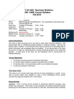 STAT 241 Syllabus (Fall 2016) Mark Blackmore Portland State University Business Statistics