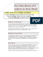 How To Do Cube Roots of 9 Digit Numbers in Your Head