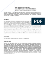 Factors Influencing Contractor Performance in Indonesia: A Study of Non Value-Adding Activities