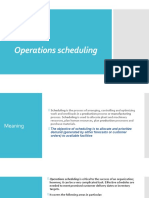 Operations Scheduling