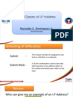 Five Classes of I.P Address: Reynaldo G. Dominguez JR