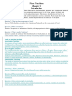 Plant Nutrition Chapter-1: Review Questions