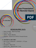 Case Presentation On Neonatal Sepsis: BY-Anisha Mane