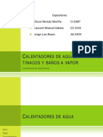 Presentación Calentadores de Agua, Tinacos y Vaños A Vapor PDF