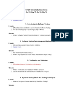 STQA University Questions PDF