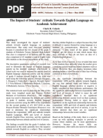 The Impact of Students' Attitude Towards English Language On Academic Achievement