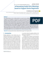 Estimation of Remaining Useful Life of Bearings Based On Support Vector Regression