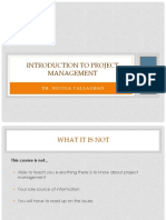 Introduction To Project Management