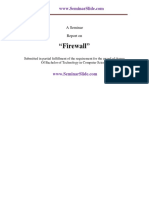 "Firewall": A Seminar Report On