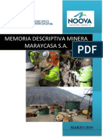 Memoria Descriptiva (Minera Maraycasa