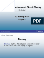 Electronic Devices and Circuit Theory: DC Biasing - Bjts