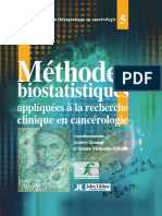 Méthodes Biostatistiques Appliquées À La Recherche Clinique en Cancérologie PDF