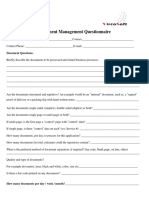 Document Management Questionnaire