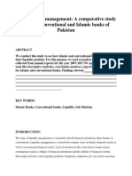 Liquidity Risk Management: A Comparative Study Between Conventional and Islamic Banks of Pakistan