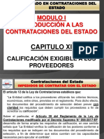 Modulo 01 - Titulo 11 - Calificacion Exigible A Los Proveedores