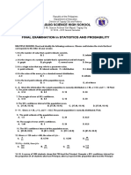 Taguig Science High School: Final Examination in Statistics and Probability